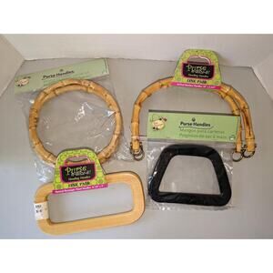 4 Purse Bag Handles Bamboo Wood Purse n-alize-it! Purse Boutique Tote -072311